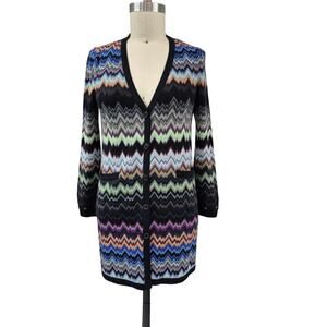 Milluce missoni style flame stitch long  cardigan Korean Style Sz 42/M